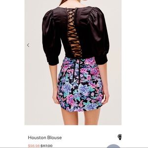 NWT for Love & Lemons Houston Tie Blouse